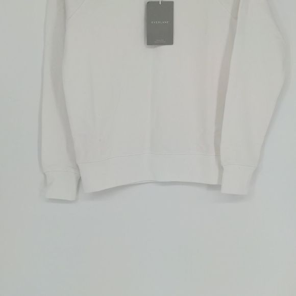 Everlane Women Men The Classic French Terry Crew Sweater‎ White Size XXXS - Picture 3 of 15